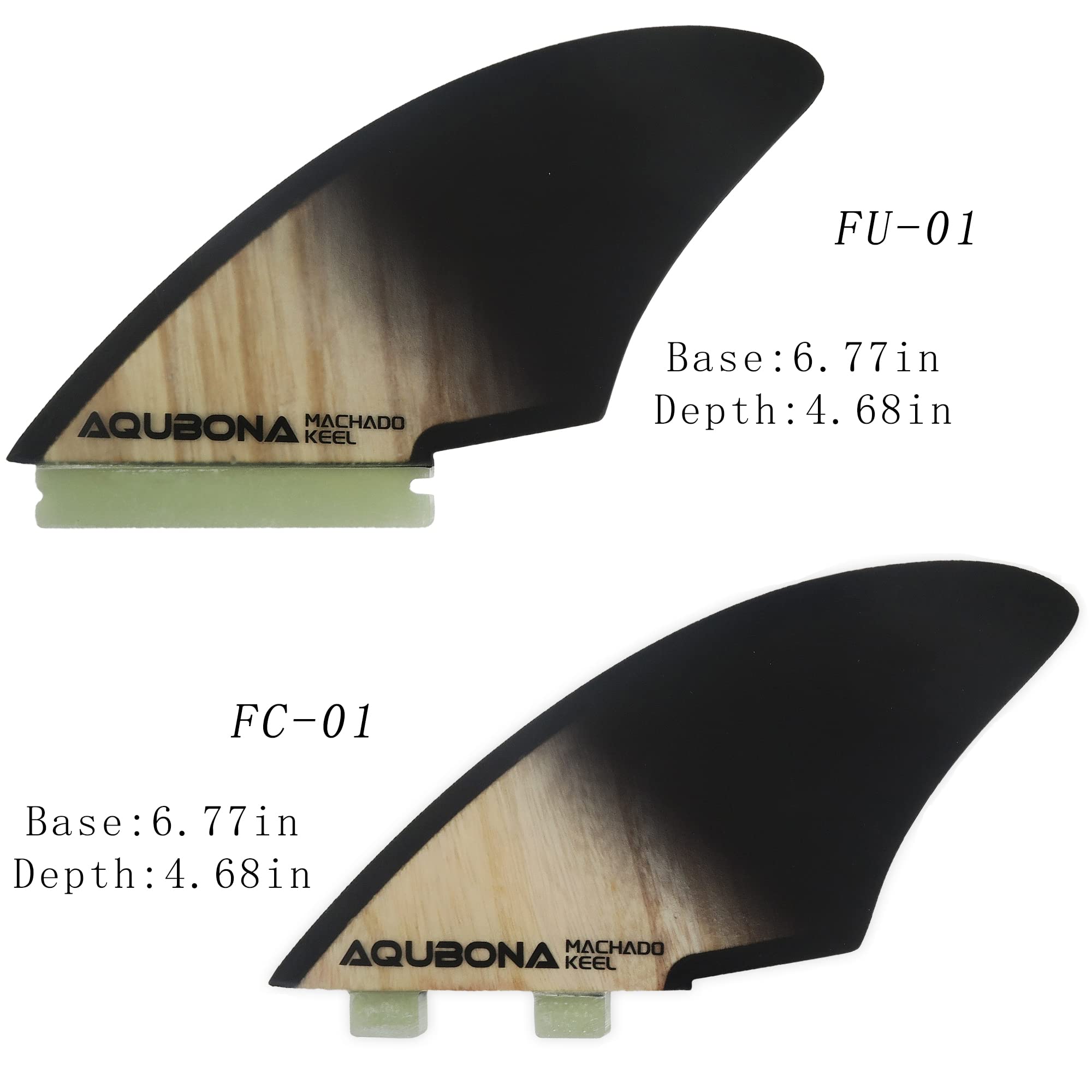 futures TWIN KEEL ツイン Surf Squared Twin Keel Fins (2 Fins) - Solid Fiberglass Flex